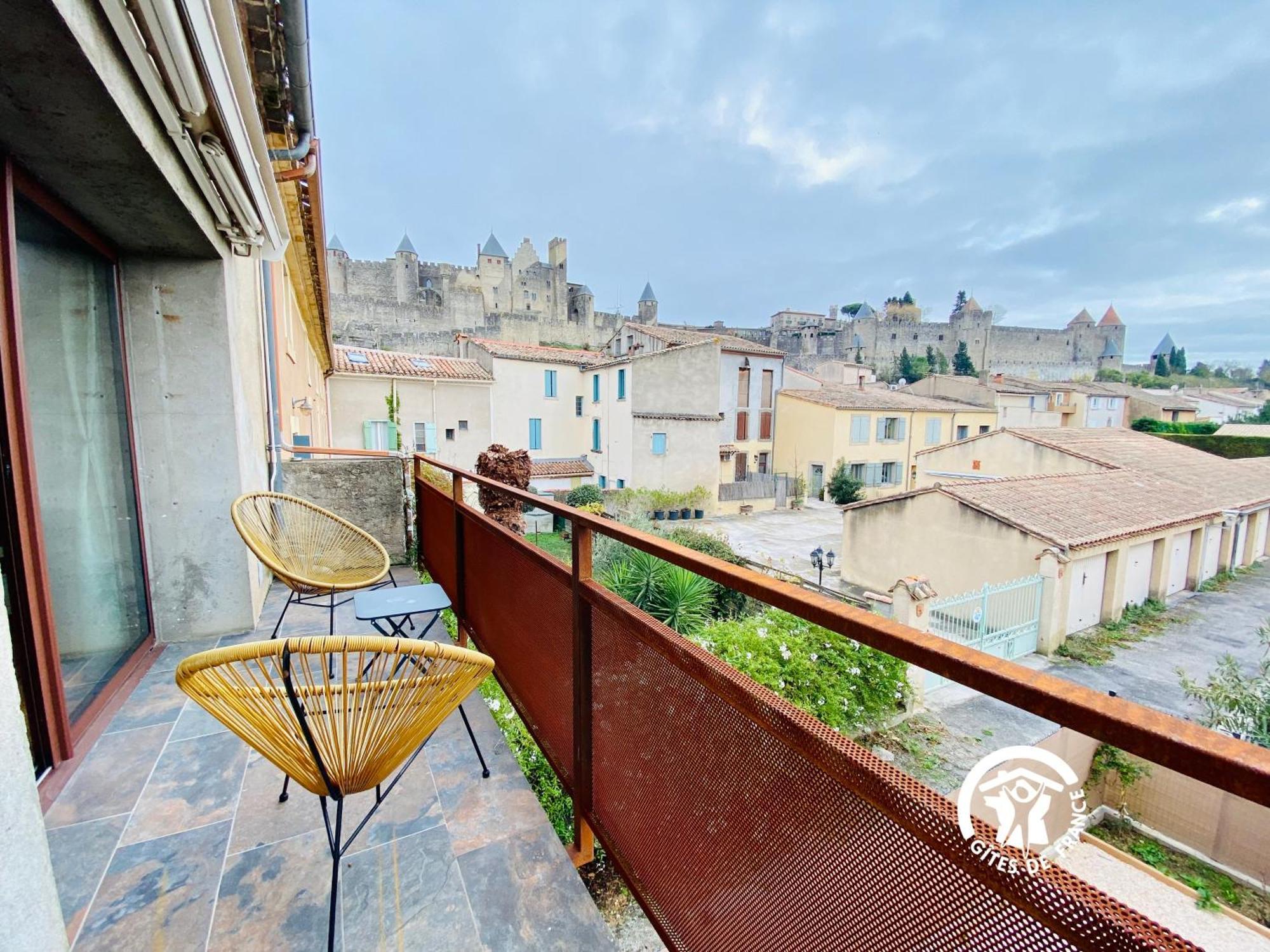 Loft Cocon Climatise - Imprenable Vue Sur Le Chateau Comtal Carcassonne Exterior foto